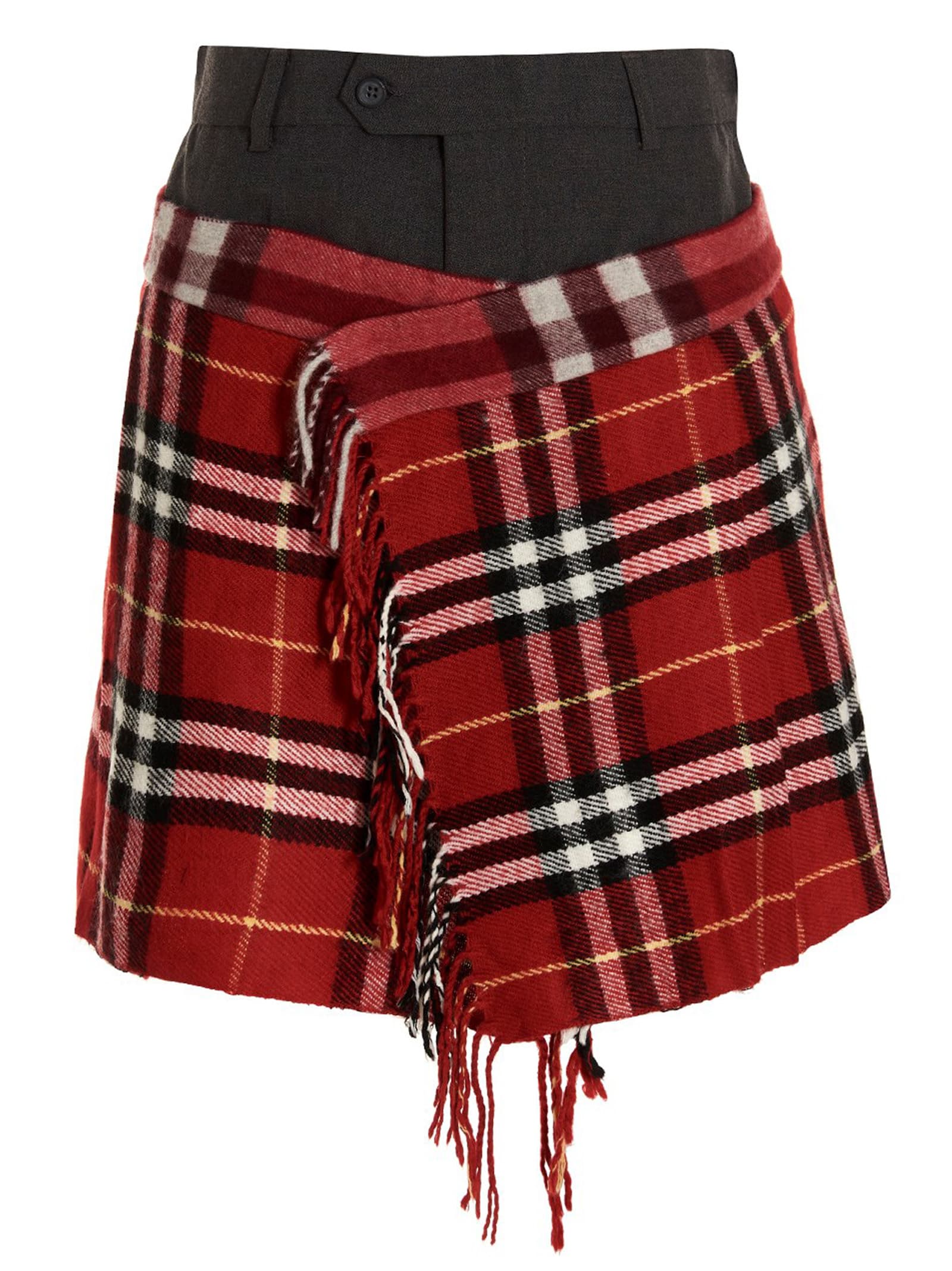 'Check Scarf Reworked' skirt - мініатюра 3