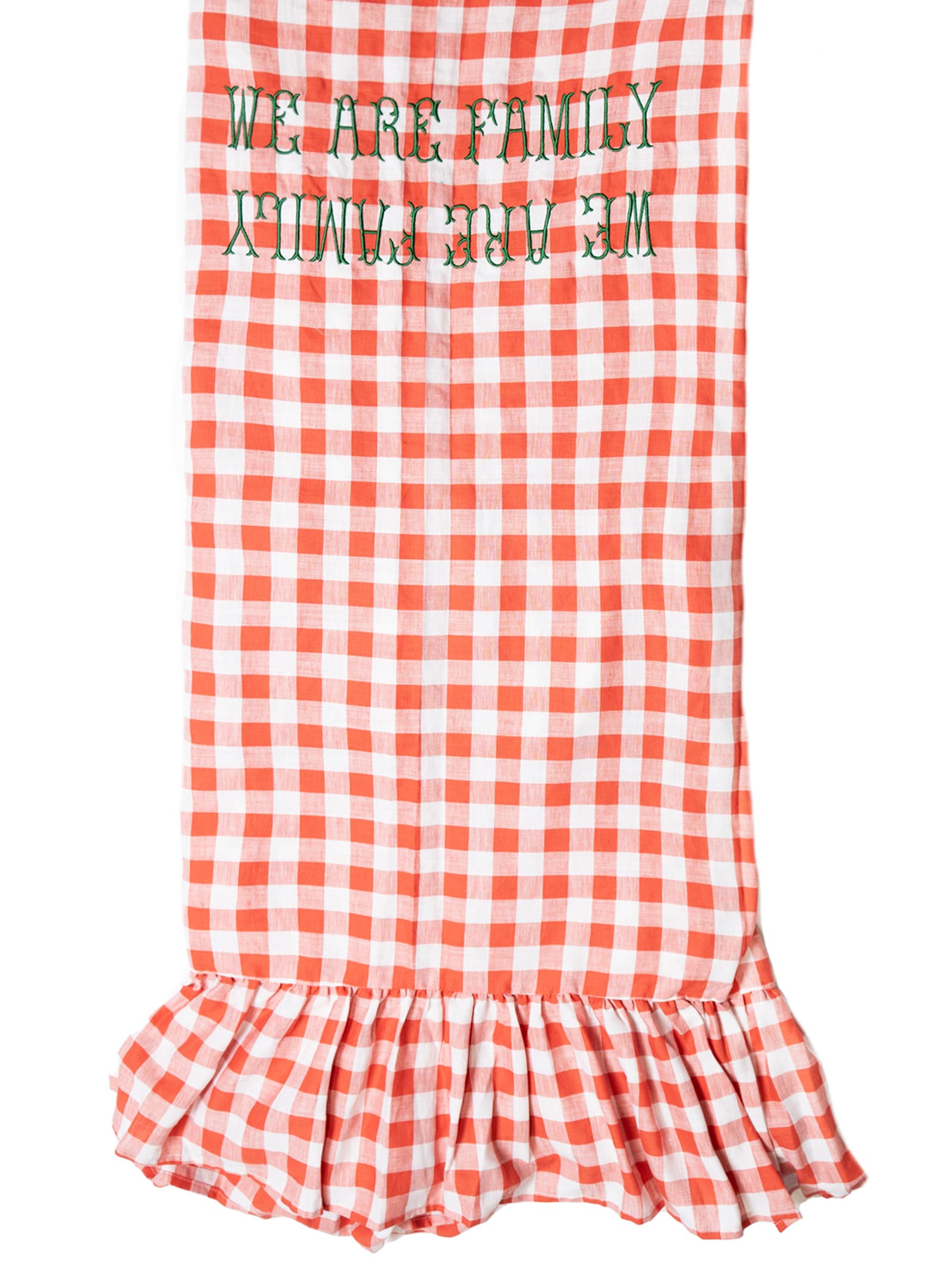 'We are a family' linen