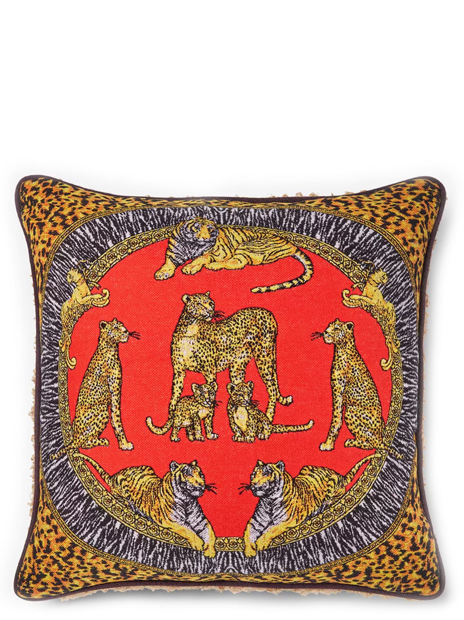 'Wild Cats' double-face cushion