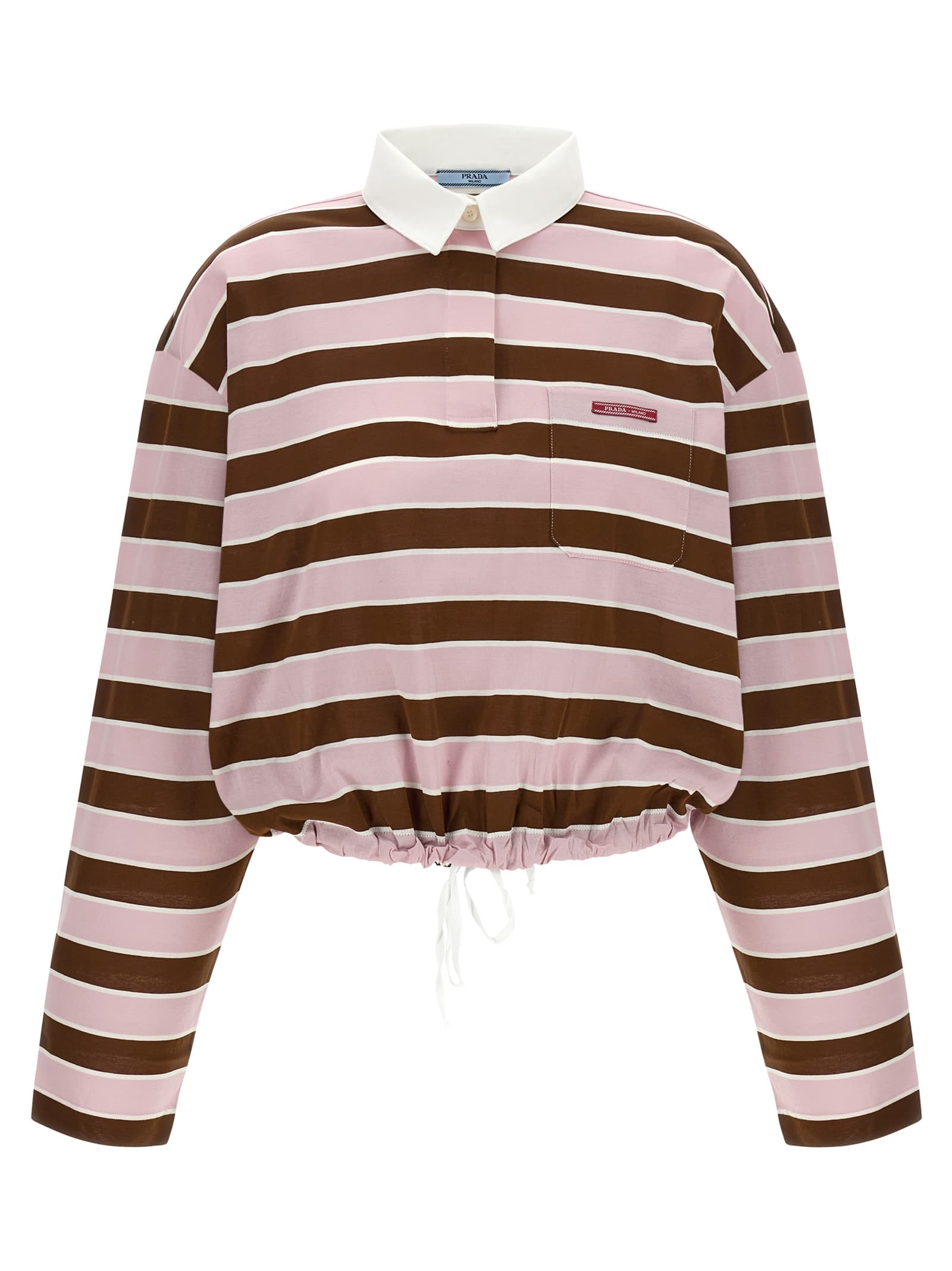 Укорочена смугаста поло