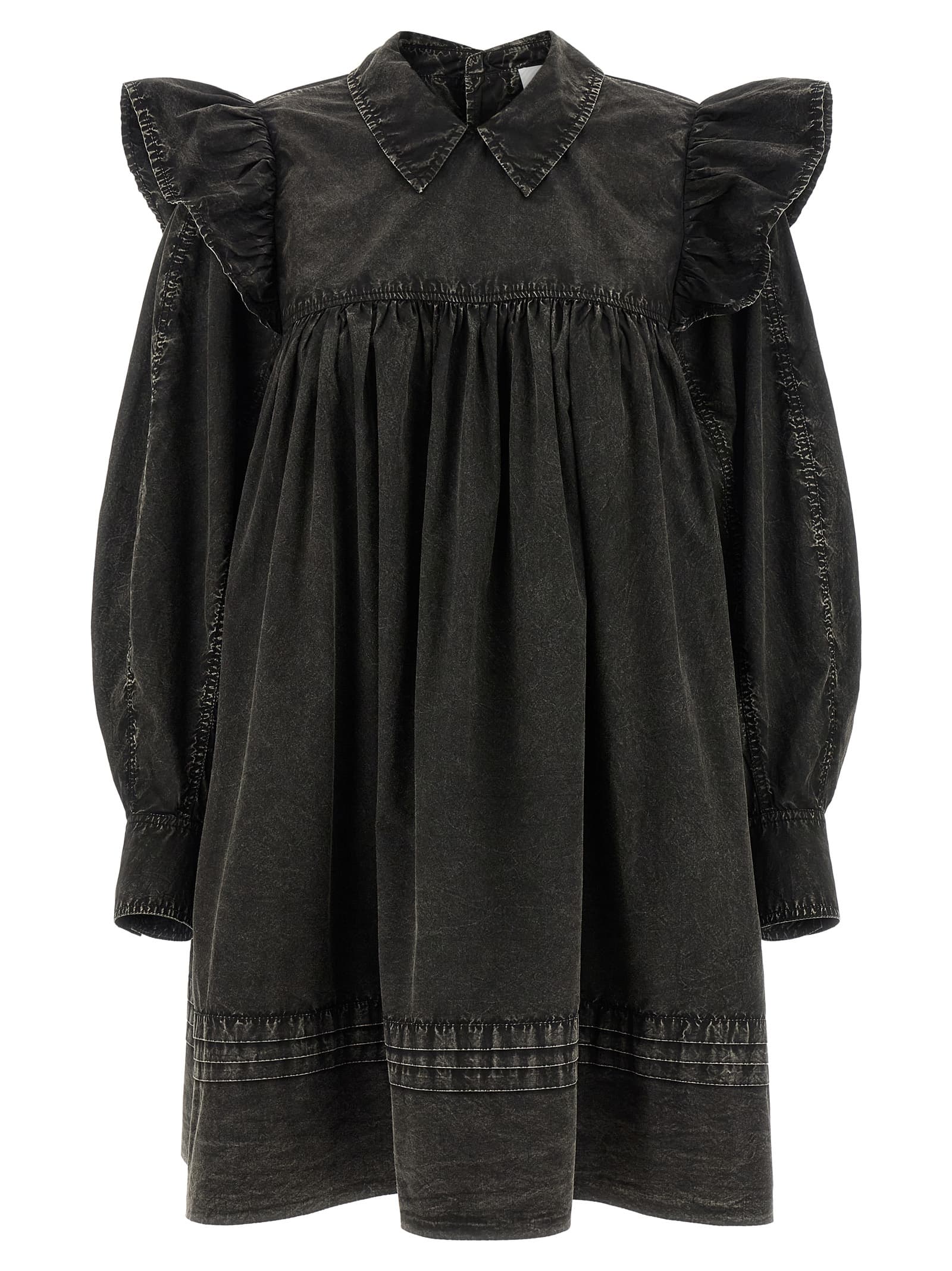'Black Washed Mini Shirt' dress