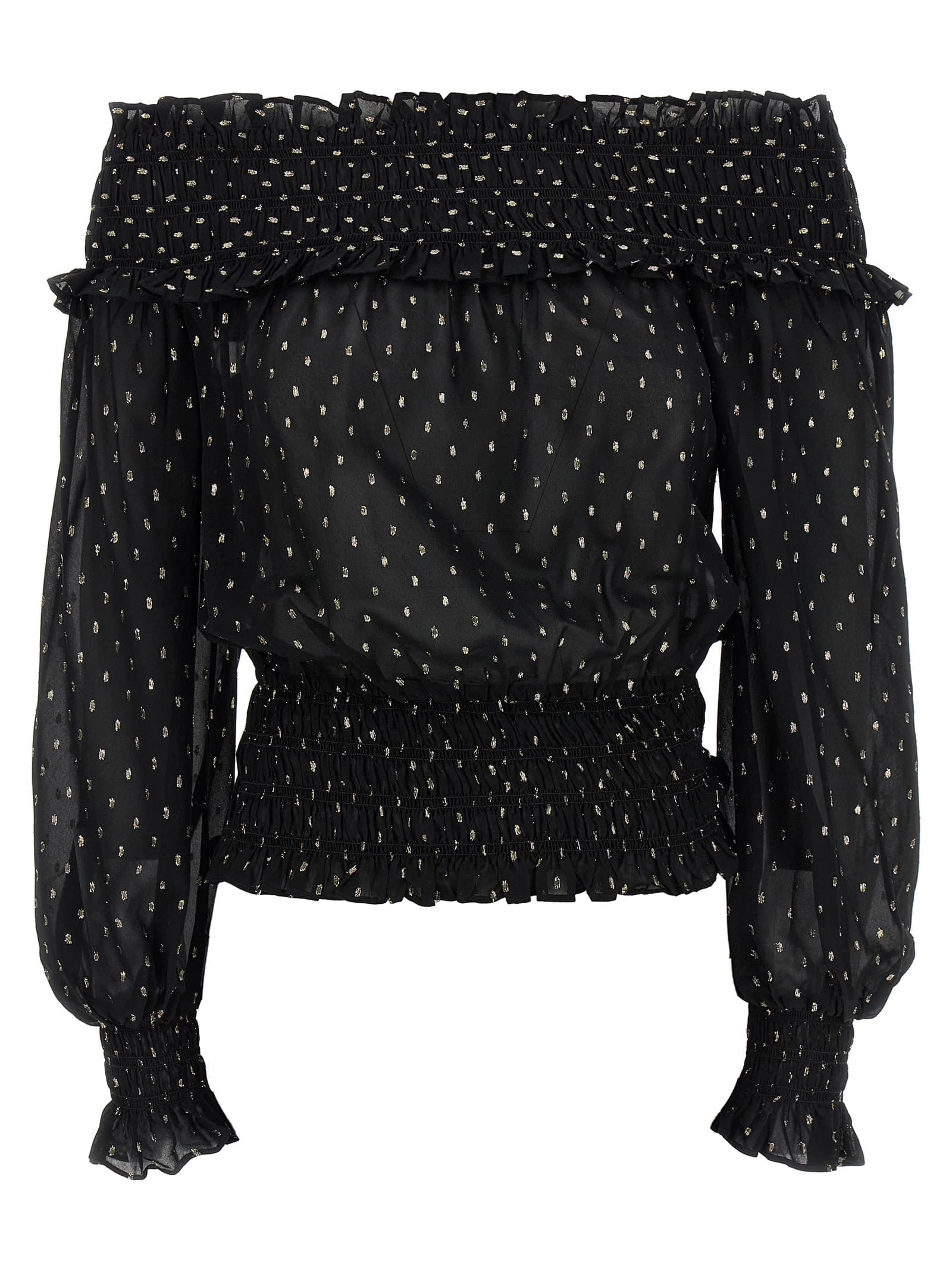 'Black And Gold Chiffon' топ