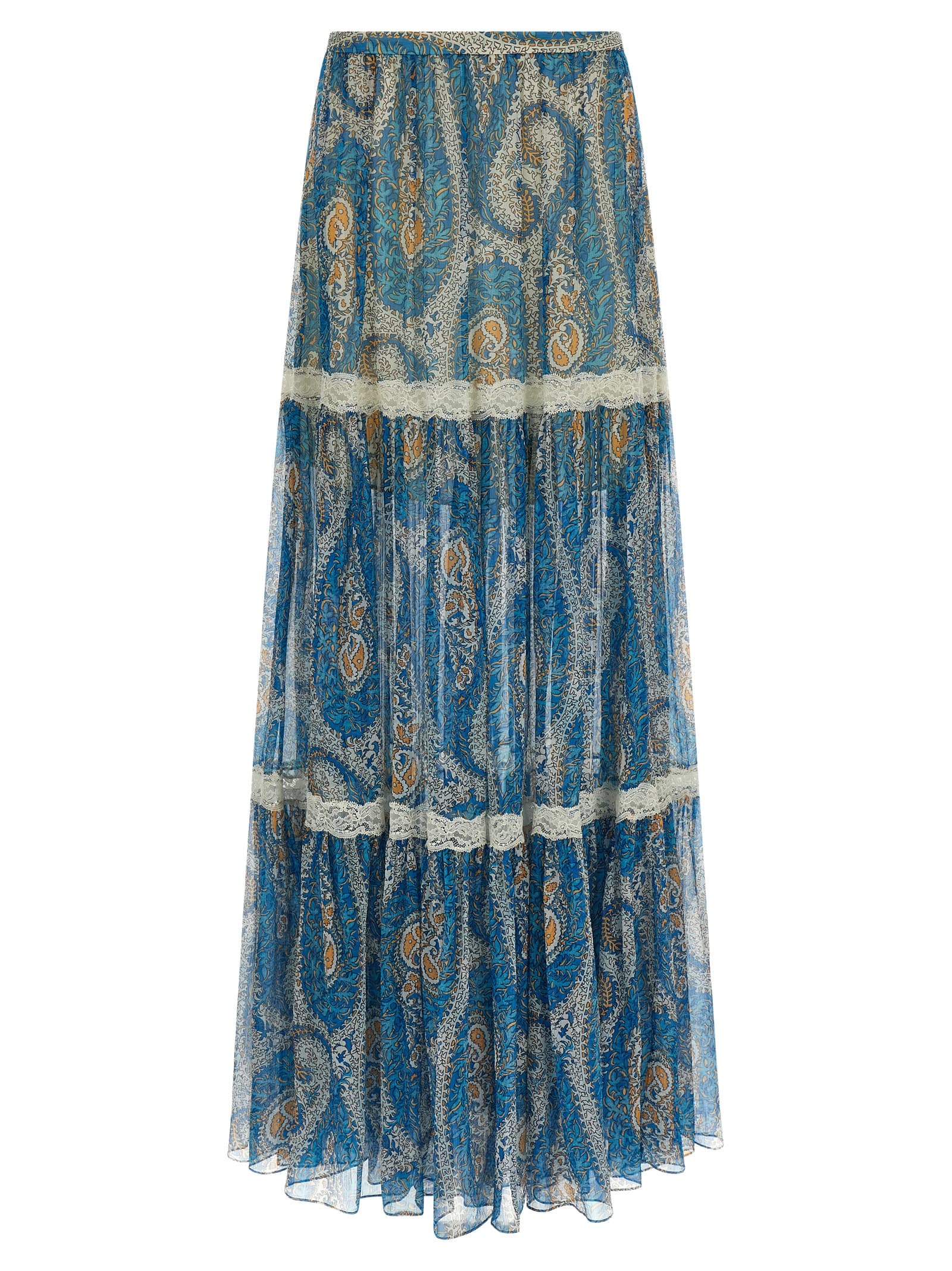 Спідниця з вставками з мережива